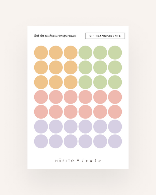 Adhesivos - circulares transparentes