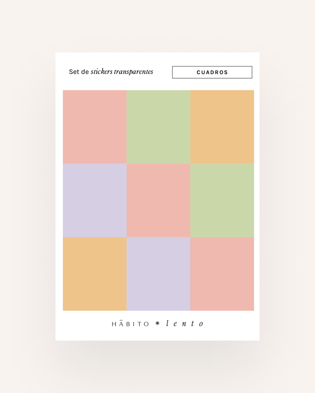 Adhesivos - cuadros transparentes