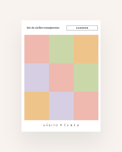 Adhesivos - cuadros transparentes