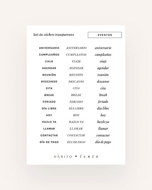 Adhesivos - Etiquetas transparentes