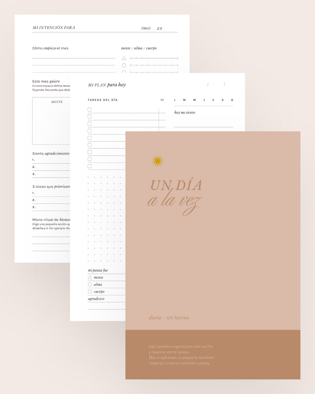 Planner diario “Un día a la vez"