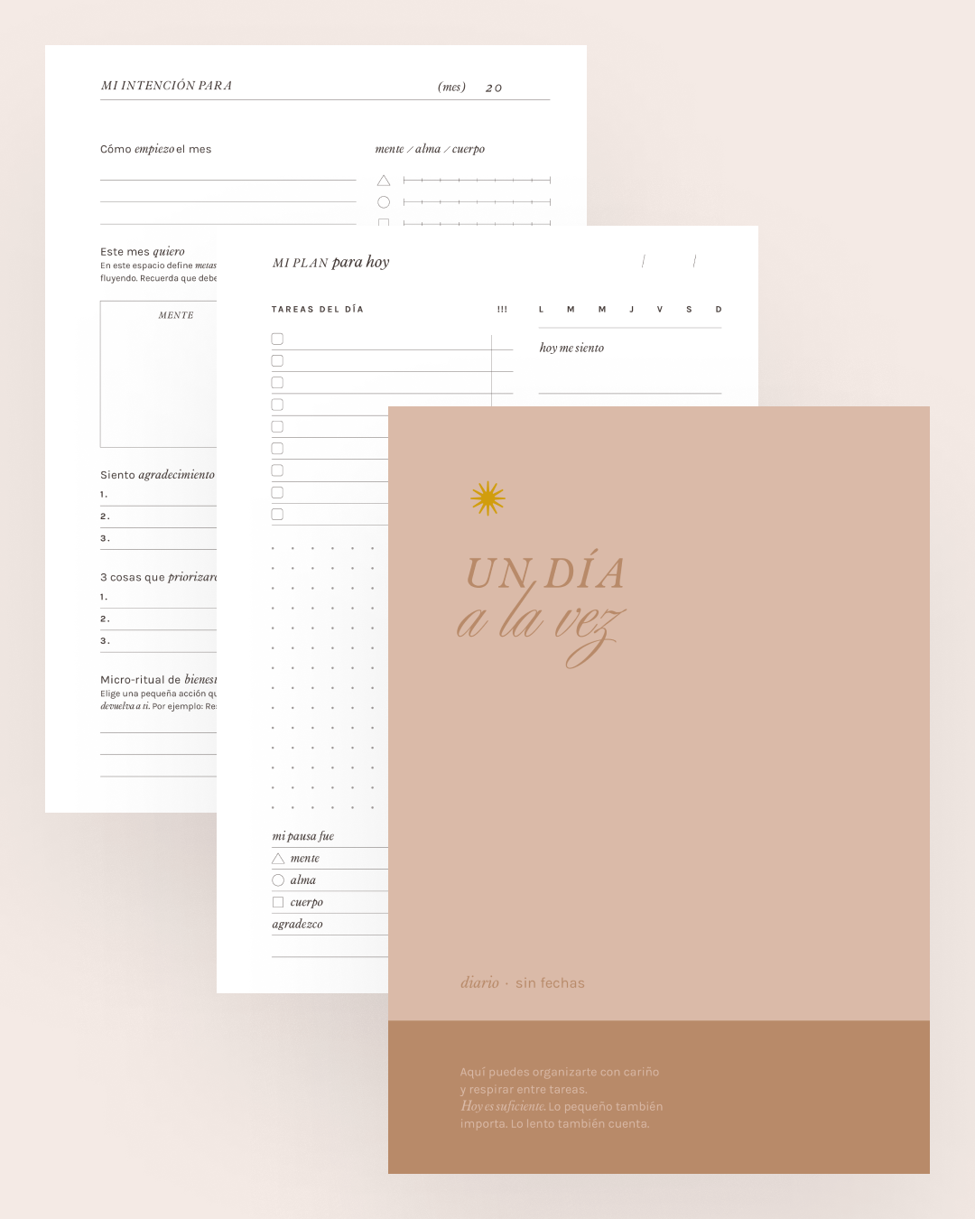 Planner diario “Un día a la vez"