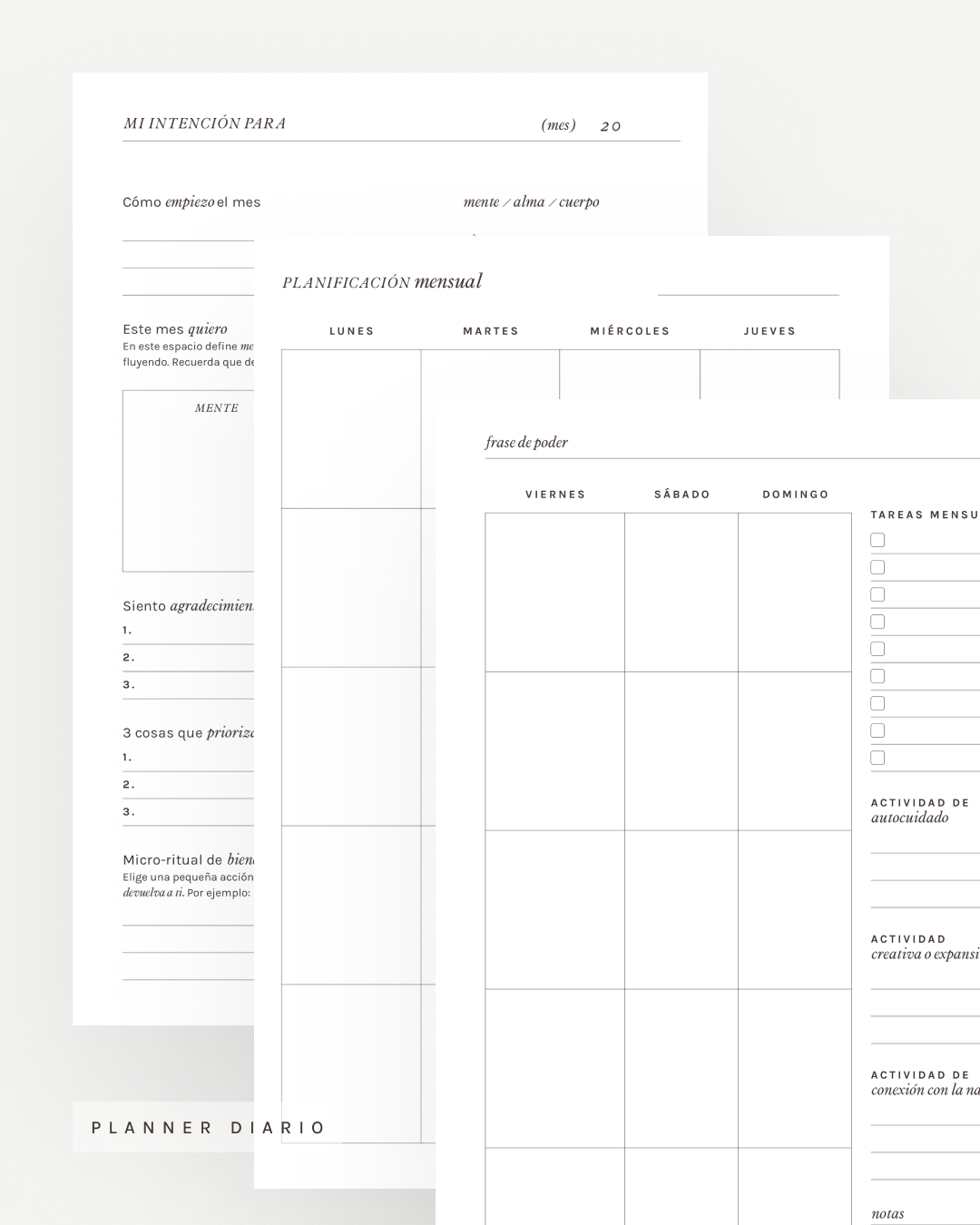 Planner diario “Un día a la vez"