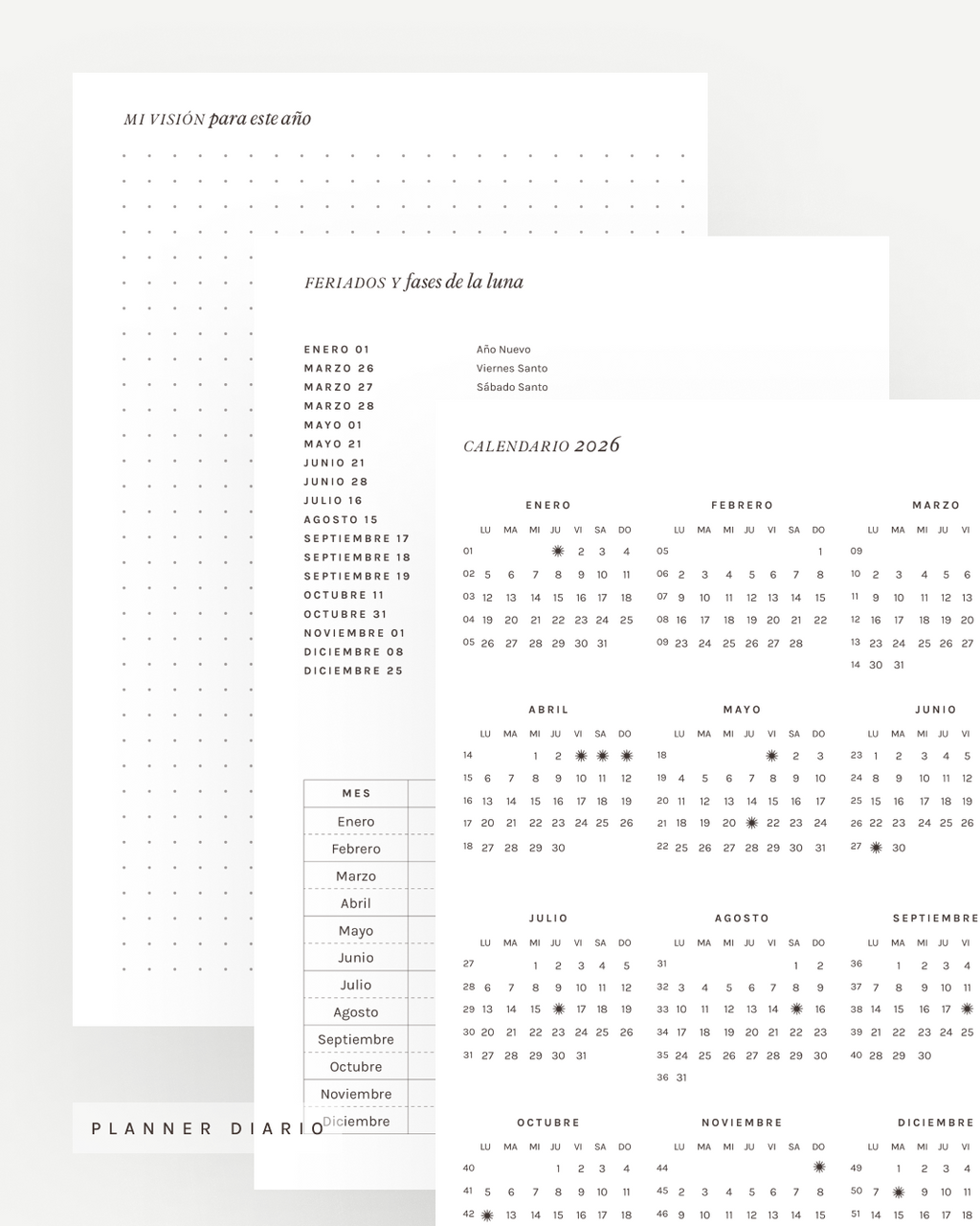 Planner diario “Un día a la vez"