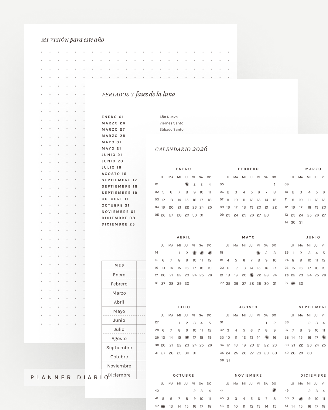 Planner diario “Un día a la vez"