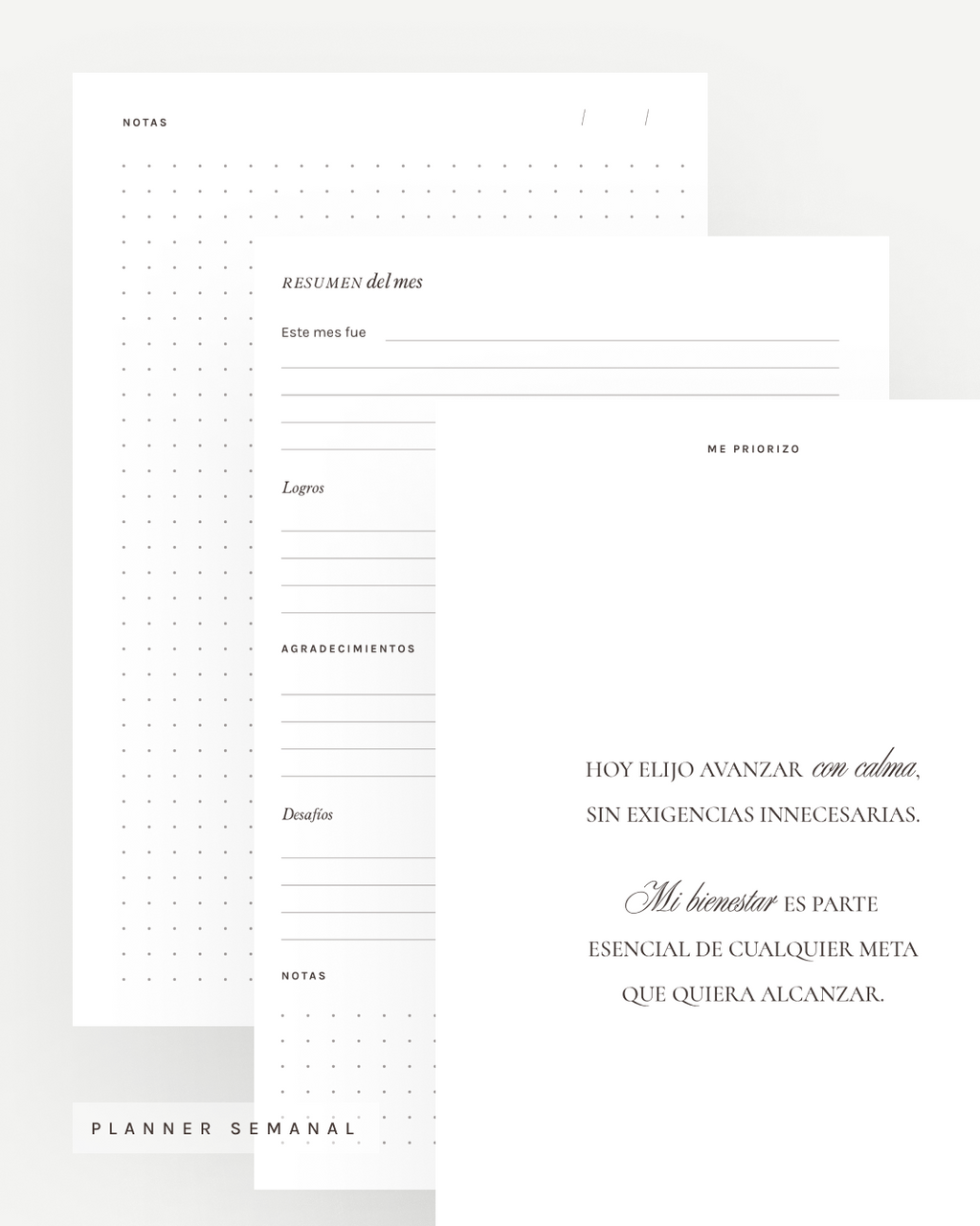 Planner semanal “Planifica tus sueños”